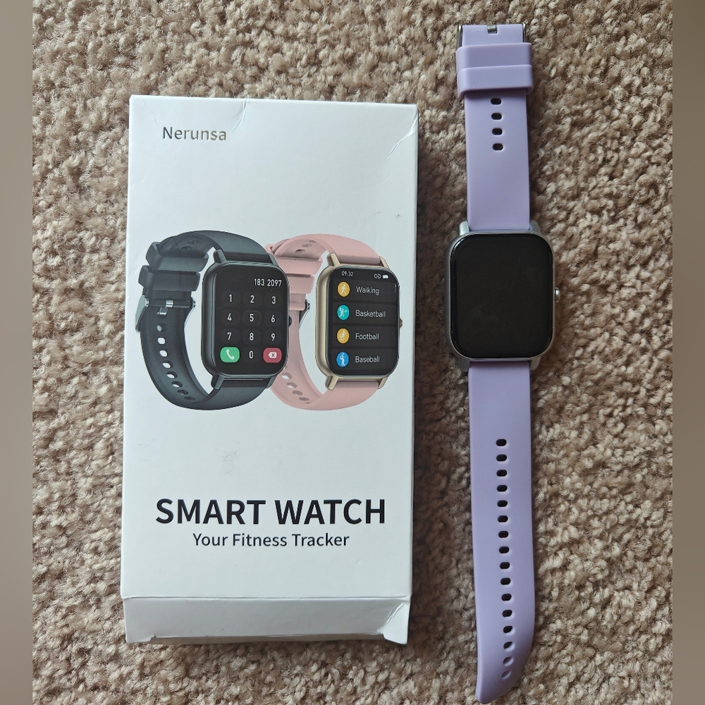 NWT lilac band Nerunsa Smart Watch